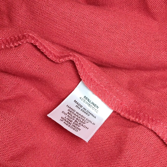 Rachel Roy Bright Red Linen Top - Picture 4 of 6